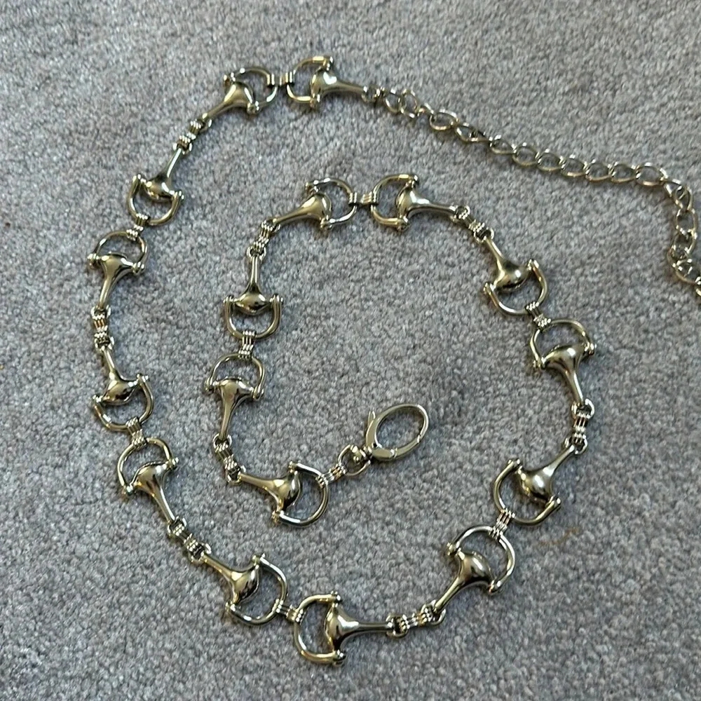 Horsebit 🐎 Metal Chain Belt Long EUC 50in Y2K